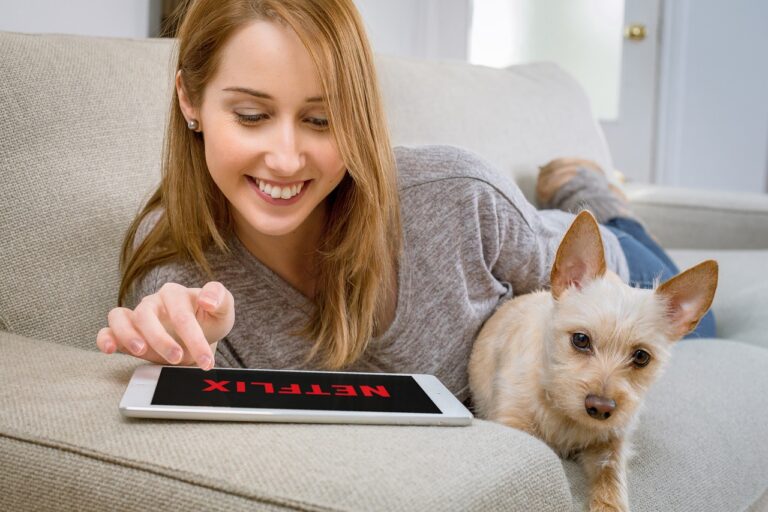 woman, dog, netflix