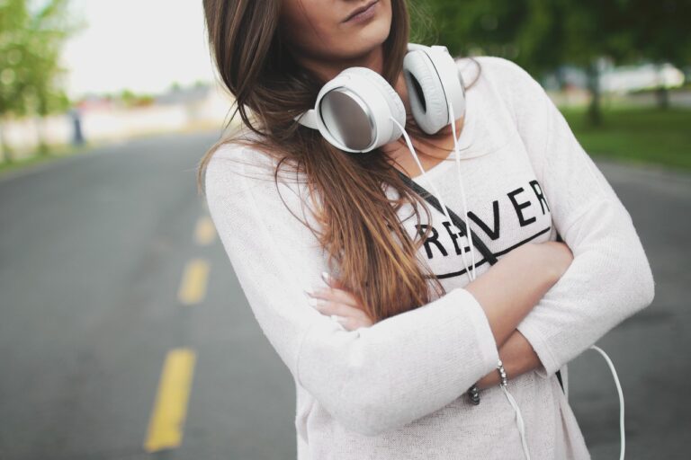 fashion, girl, headphone