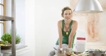 mother in kitchen