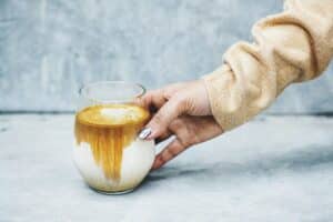 Woman enjoying coffee on the weekend